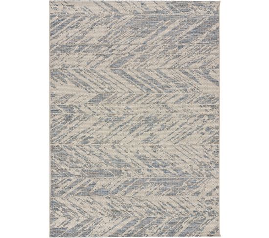 Tapis Extérieur 130x190 Cm Lin Rectangulaire Luana Géométrique