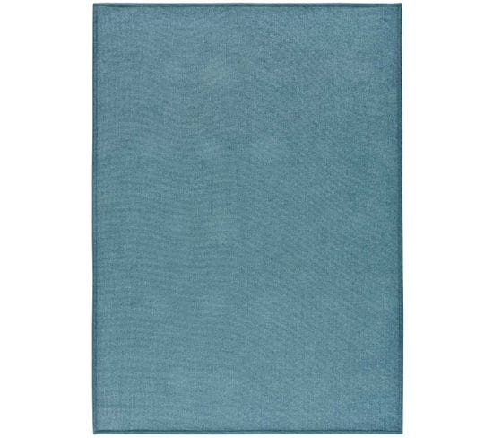 Tapis Intérieur 140x200 Cm Bleu Rectangulaire Harris Uni