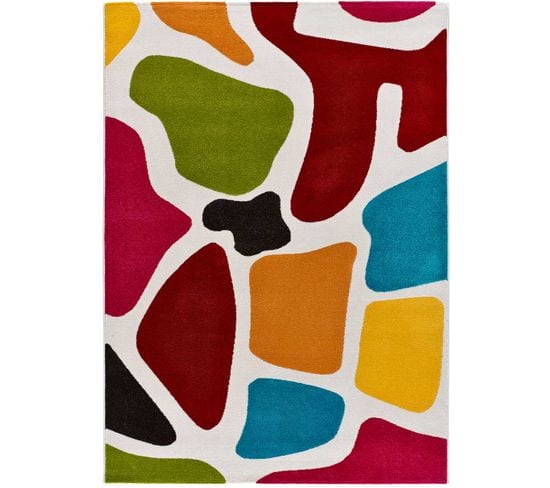 Tapis Intérieur 133x190 Cm Multicolore Rectangulaire Bounty Géometrique