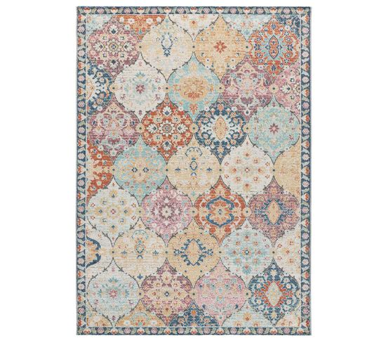 Tapis Extérieur 80x150 Cm Multicolore Rectangulaire Luna