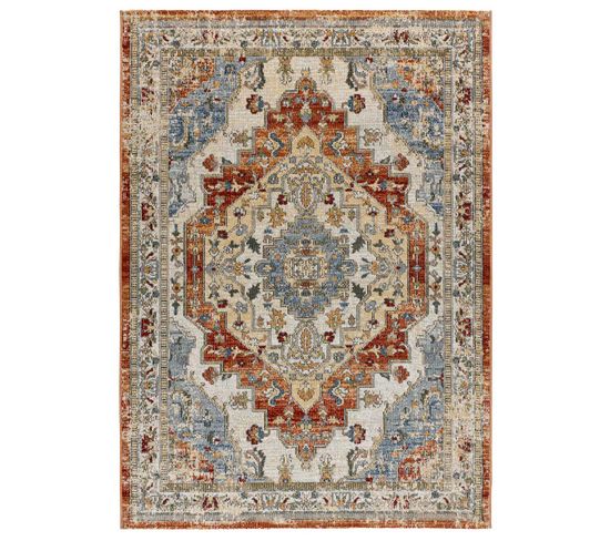 Tapis Extérieur 80x150 Cm Rouille Rectangulaire Luna