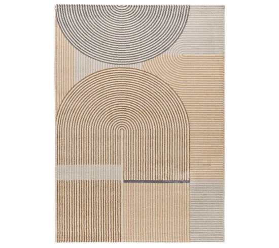 Tapis Intérieur 80x150 Cm Beige Rectangulaire Garden Scandinave