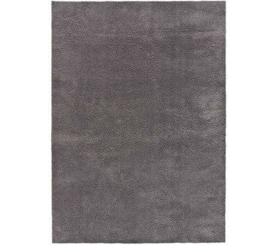 Tapis Intérieur 200x290 Cm Anthracite Rectangulaire Loft Uni