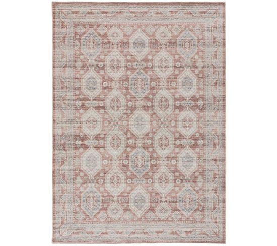 Tapis Intérieur 160x230 Cm Terracotta Rectangulaire Mandala Vintage