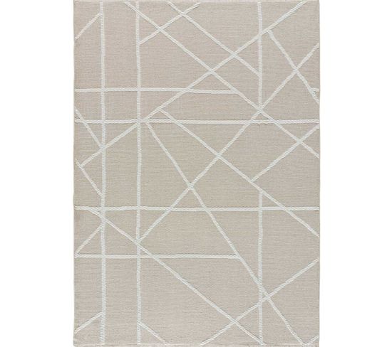 Tapis Intérieur 160x230 Cm Crème Rectangulaire Lux Ethnique