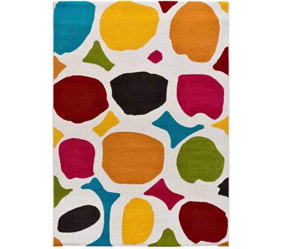 Tapis Intérieur 160x230 Cm Multicolore Rectangulaire Pastry Géometrique