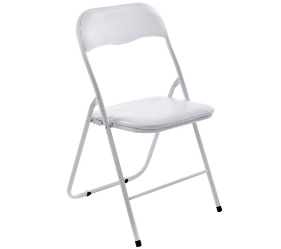 Chaise Pliable Brille Pate Blanc 45x44x78cm