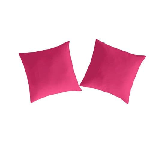 Taie D'oreiller Casual (2) Fuchsia 80x80(2) Cm