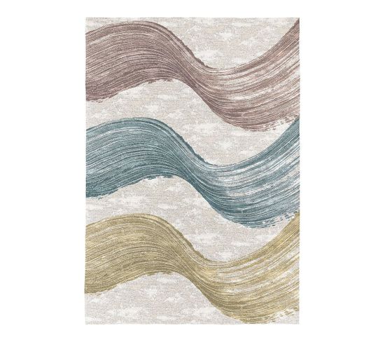 Tapis Abstrait Plat Moderne Coloré Delmaire Multicolore 160x230