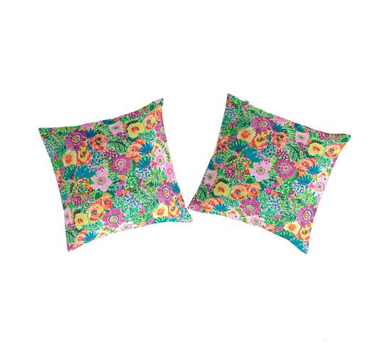 2 Taies D'oreiller 100% Coton Lola A 65x65cm