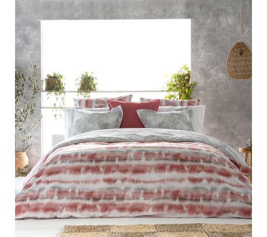 Housse De Couette Réversible En Percale De Coton Satet 200x200 Cm