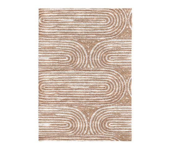 Tapis Moderne Plat Abstrait Zuji Tempo Beige 120x170