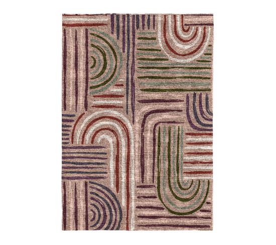 Tapis Multicolore Design Abstrait Plat Sonie Multicolore 160x230