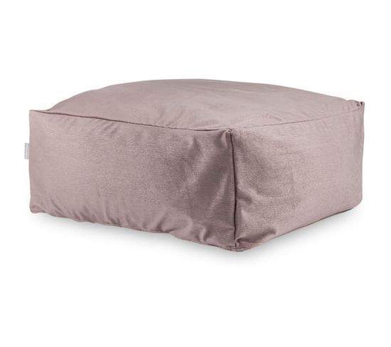 Pouf Amovible En Velours Corso 50x50x25 Cm Rose