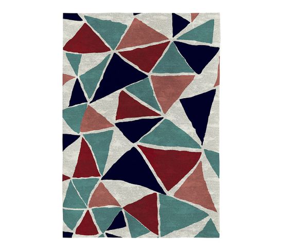 Tapis Abstrait Plat Design Multicolore Adame Multicolore 140x200