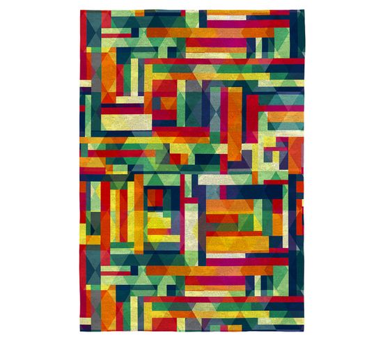 Tapis Moderne Multicolore Plat Graphique Cromis Multicolore 140x200