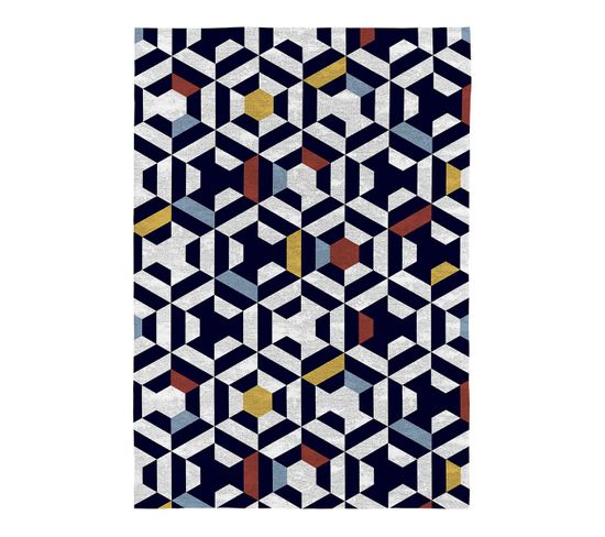 Tapis Graphique Design Plat Multicolore Twist Multicolore 80x150