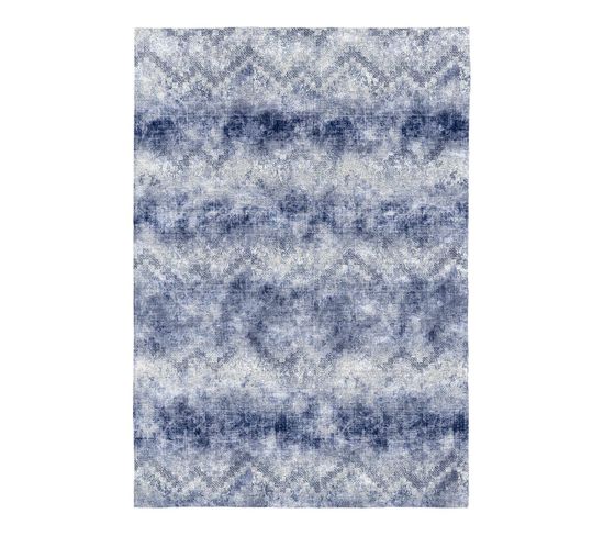 Tapis Abstrait Bleu Moderne Plat Kitae Bleu 160x230