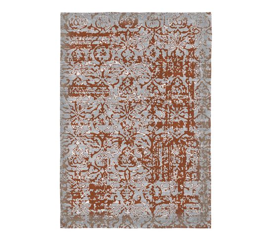 Tapis Vintage Plat Orange Rayé Palasin Orange 120x170