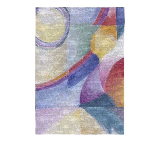 Tapis Abstrait Plat Multicolore Moderne Paslon Multicolore 160x230