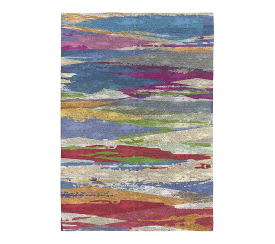 Tapis Multicolore Abstrait Moderne Plat Serra Multicolore 80x150