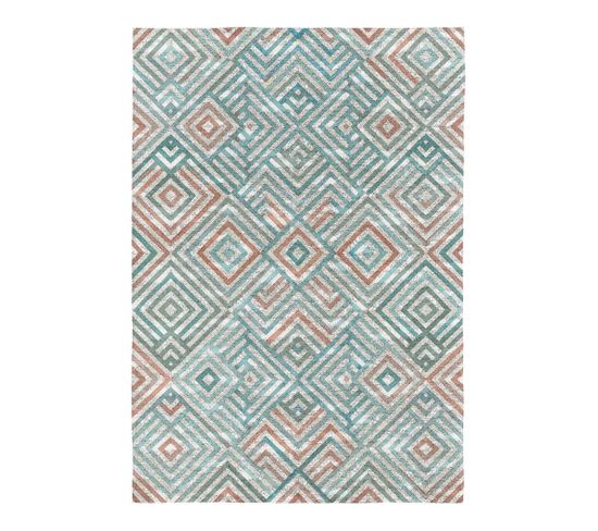 Tapis Multicolore Graphique Moderne Plat Tihua Multicolore 200x290