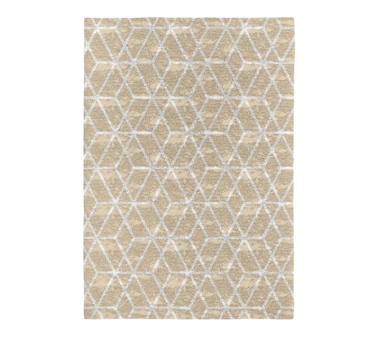 Tapis Scandinave Géométrique Plat Beige Trico Beige 120x170