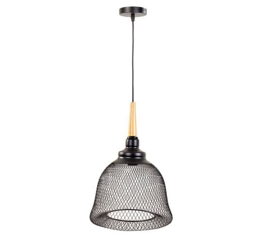 Lampe De Plafond En Métal Noir 28x28x44/105h