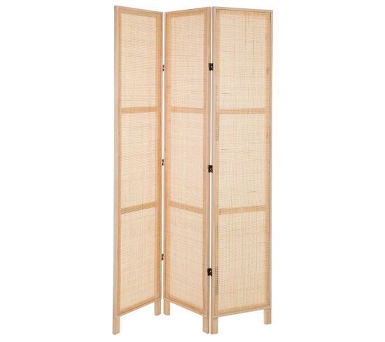 Paravent En Bois Et Grille Marron (40x3)x2.5x200h