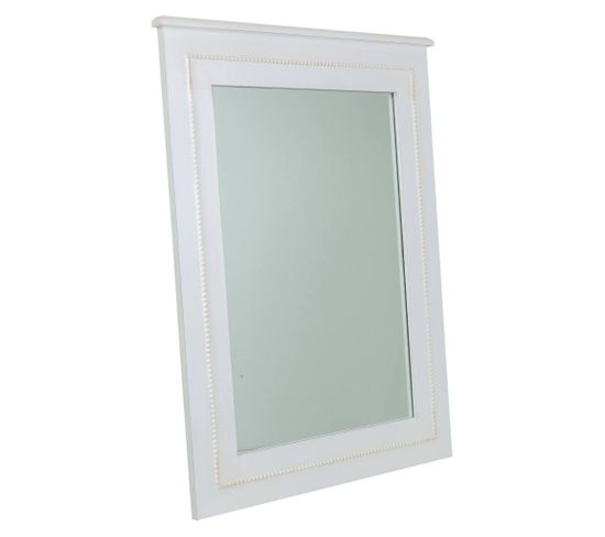Miroir En Bois Laqué Blanc 70x3x90h
