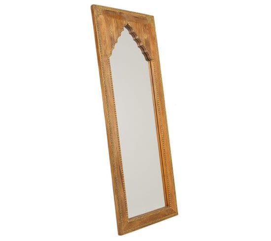 Miroir En Bois Et Métal Marron 45x2,5x121h