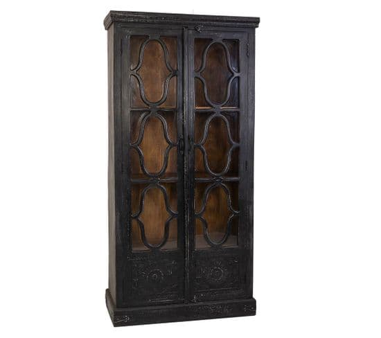 Vitrine En Bois Noir 100x45x204h