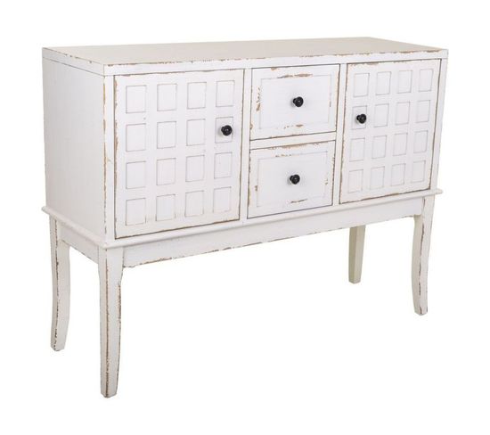 Console En Bois Blanc 108x36x82h