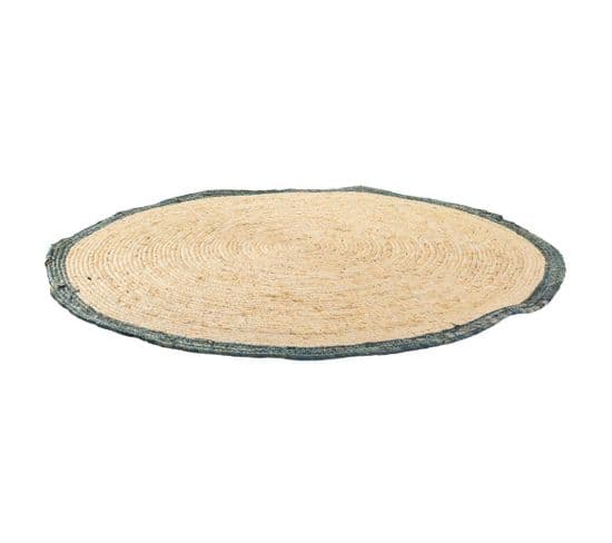 Tapis Rond En Jute Beige D120x1h