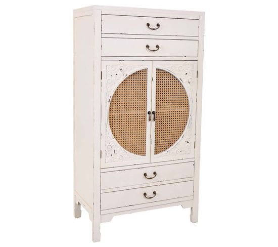 Armoire En Bois Blanc 70x40x135h