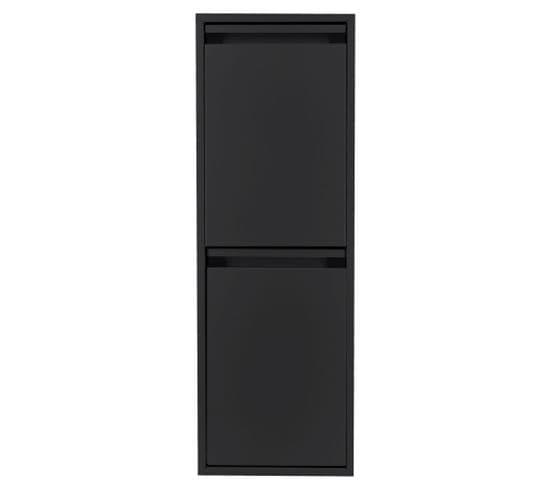 Top Cube Two Armoire En Acier À 2 Cubes Multi-usages Noir 90,5 X 30,5 X 24,5 Cm