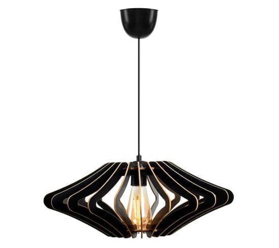 Suspension 55 Cm Noir, Type E 27 Max 45 - 60 W, Collection Covadonga, Douille E 27 Max 45 - 60