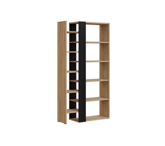 Étagère 9 Tablettes - Effet Bois - L80 X H152 Cm