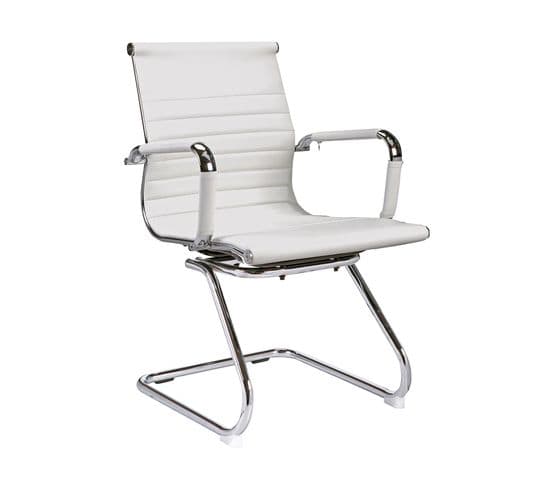 Fauteuil De Bureau En Simili, Couleur Blanc, Executive