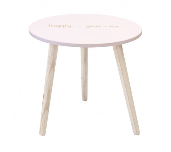 Table D'appoint Mdf Rose 44x45x45cm
