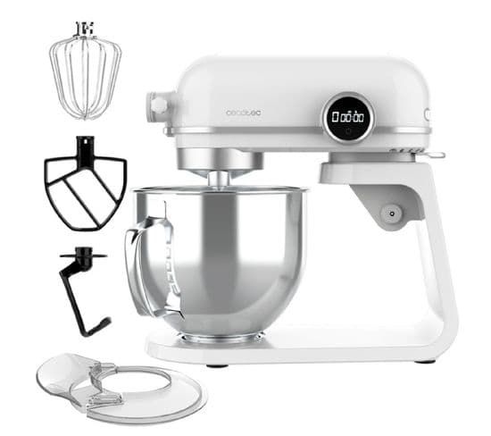 Robot Pétrisseur Twistetfusion 45000 Luxury, Blanc. 800 W, Corps En Aluminium Moulé, Moteur D