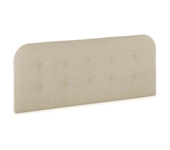 Tête De Lit Tapissée Saona 140x60 Cm Couleur Beige, Rembourré Avec De La Mousse