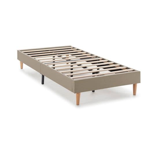 Sommier déco Aura 90x190 Cm  Beige, Hauteur 30 Cm