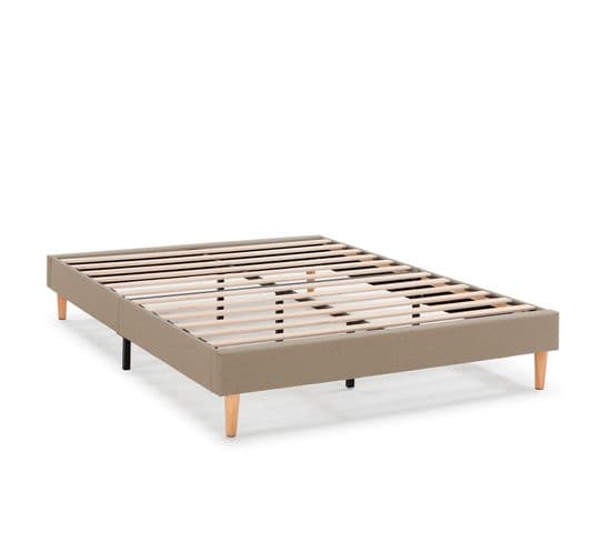 Sommier déco Aura 160x200 Cm  Beige, Hauteur 30 Cm