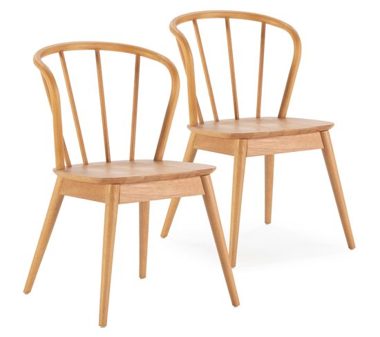 Pack 2 Chaises Brisa En Bois Coleur Chêne