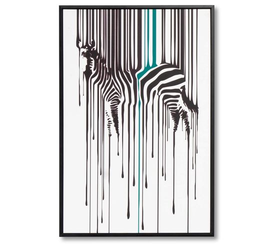 Paint Zebra - Peinture Décorative 60 X 40 Cadre Noir