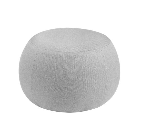 Anvit - Pouf Décoratif Ovale Gris