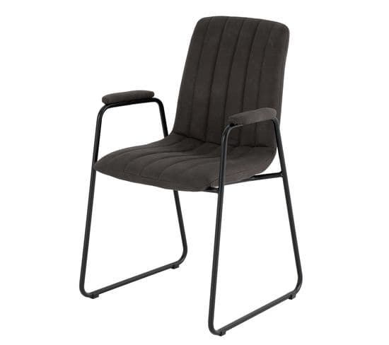 Chaise De Salle à Manger Ou De Bureau Avec Assise Gris Foncé