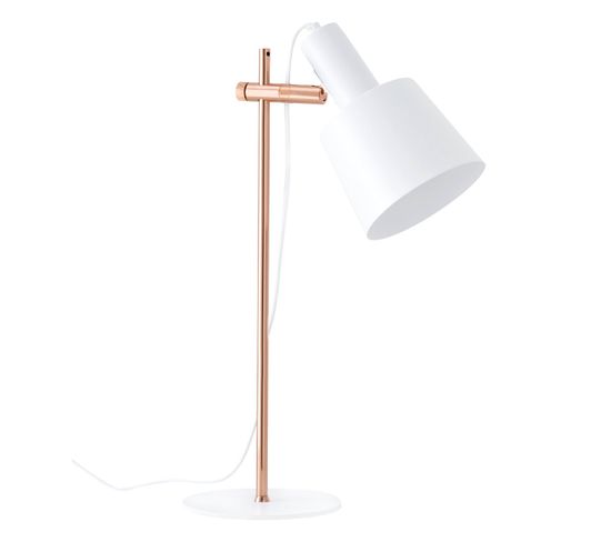 Nikunj - Lampe De Table En Métal Blanc