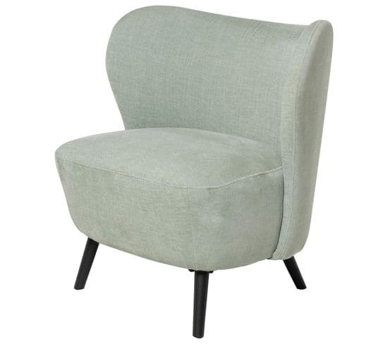 Fauteuil En Tissu Menthe Avec Pieds En Métal